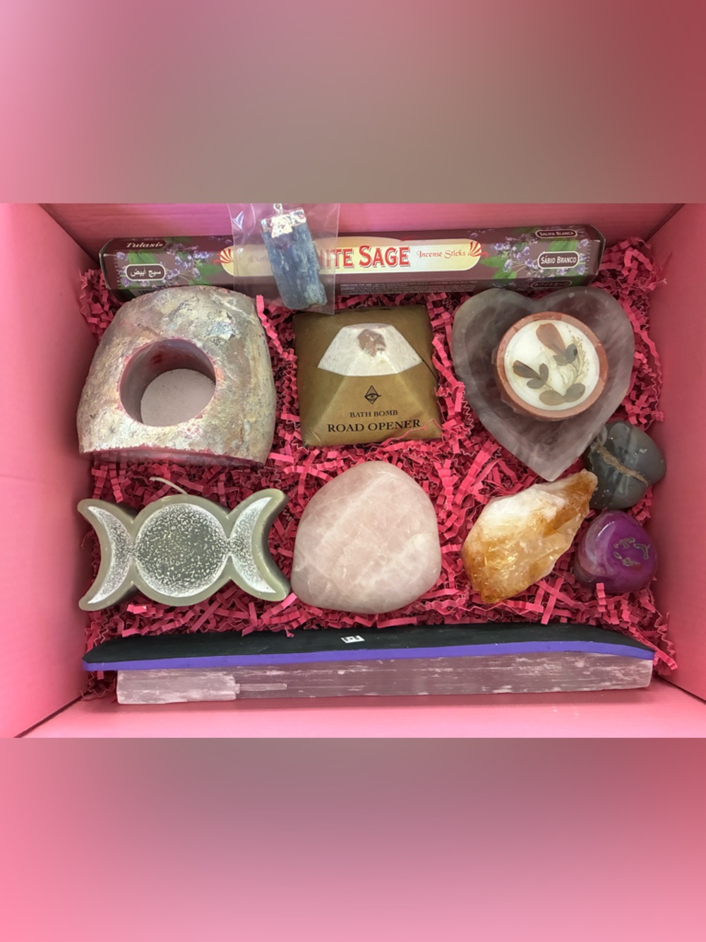 🔮 13 Piece Large Crystal Healing Git Box - Rose Quartz 🎁